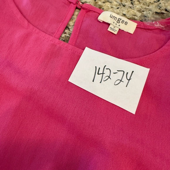 Umgee pink floral embroidered shift dress with pockets SZ SM - Picture 13 of 16